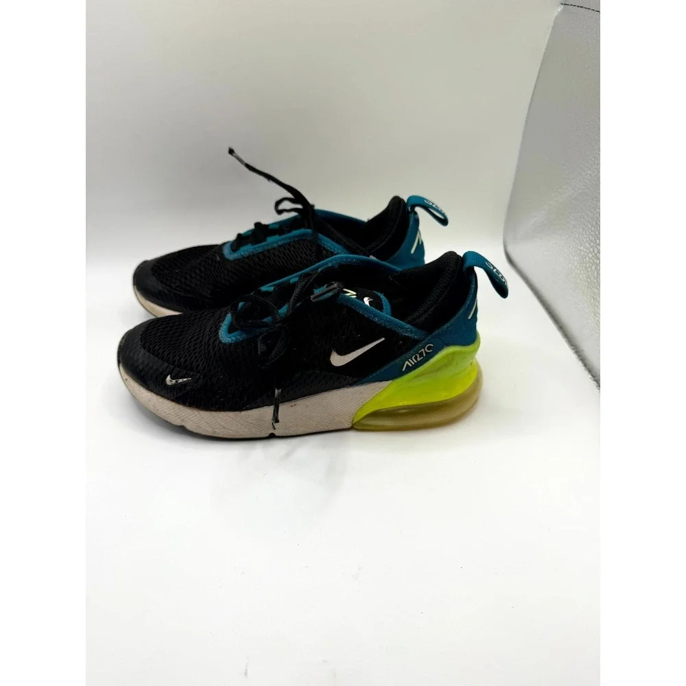 Nike Air Max 270 PS AO2372-026 Kid 2 Sneaker Black Bright Spruce Volt Mesh Shoes